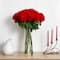 2.5ft. Giant Rose Silk Flower Arrangement in Glass Cylinder Vase